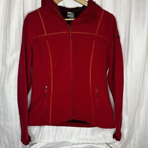 32 Degrees Weatherproof Jacket Coat Women's Small Red Hood Fleece Lining Pockets